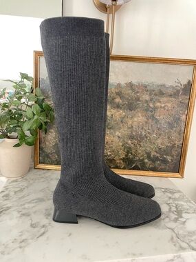 Vivaia Tara Pro Knee High Wool Boots Rich Gray Size 11 (43) Water Repellent
